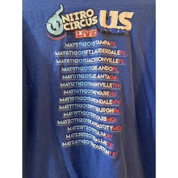 Nitro Circus Live 2015 Tour Blue t shirt size Medium - Picture 5 of 5